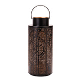 Deer And Tree Lantern 14h Metal