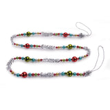 Tinsel And Bead Garland 4'l Plastic