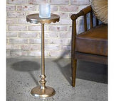Antique Brass Scallop Edge Side Table