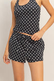 Polka Dot Drawstring Shorts