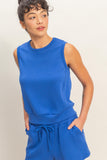Sleeveless Crew Neck Top