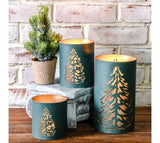 Green Holiday Tree Lanterns