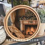 8" Round Holiday Mantel Art