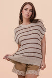 Striped Knit Sweater Vest Top