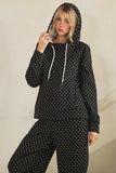 Cozy Micro Polka Dot Hoodie
