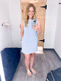 Striped Sleeveless Mini Dress