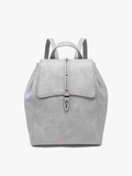 Olive Whipstitch Backpack In Grey