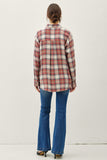 Plaid Long Sleeve Button Up Top