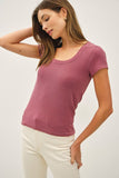 Basic Scoop Neck Baby Tee