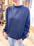 Fleece Relaxed Fit Oversized Mockneck Sweatshirt