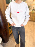 Cherry & Bows Embroidered Sweatshirt