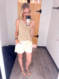 Sleeveless Striped Tank Top