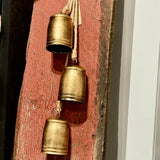 Three Antique Gold Bells