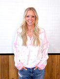 Polka Dot French Terry Pullover