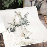 Snowflake And Santa Table Runner