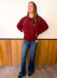 Oversized Long Sleeve Textured Knit Top