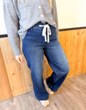 Eb Slouchy Wide Jeans With Adjustable Drawcord
