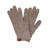 CHENILLE GLOVES-TAUPE