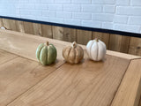 Small White, Tan, And Green Mini Pumpkins