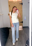 Risen Tummy Control High Rise Crop Wide Jean