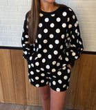 Polka Dot Sweater Top