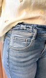 Tummy Control High Rise Cropped Wide Leg Jeans