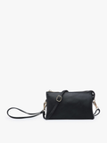 Riley Monogrammable 3 Compartment Crossbody/wristlet | Black