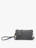 Riley Crossbody/wristlet In Charcoal