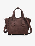 Marla Whipstitch Satchel In Cocoa Pearl