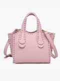 Marla Whipstitch Satchel In Mauve