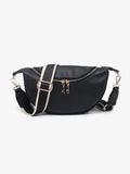 Lainey Half-moon Sling Crossbody In Black
