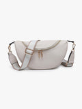 Lainey Half-moon Sling Crossbody In Cotton