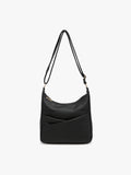 W/ Lillian Compartment Crossbody W/pockets In Black