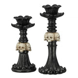 8.5-10.5" Resin Skull Candle Holder
