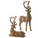 9" & 13" Resin Winter Chalet Deer