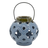 Large Blue Round Lantern