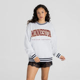 Minnesota Golden Gophers Easy Energy Crew Fleece Ringer Stripe Sweatshirt