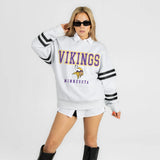 Minnesota Vikings Stadium Stripes Stripe Sleeve Crewneck Sweatshirt