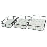 Metal Wood Rectangle Tray