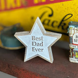 Best Dad Carved Star