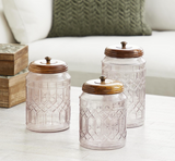 Glass/Wood Canister with Lid