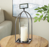 16" Steel/Glass Lantern