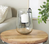 Gls Mtl Candle Hldr 7w, 11h