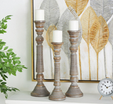 Wood Candle Holders
