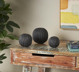 Teak Wood Carved Orbs