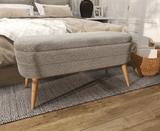 Wood Fabric Storage Bench