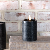 4" Black Led Pillar Candle