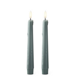 8 Inch Dark Green Led Drip Taper Candles