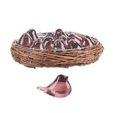 Mini Glass Pink Birds