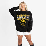 Iowa Hawkeyes Powerhouse Play Black Label Premium Fleece Crew Sweatshirt